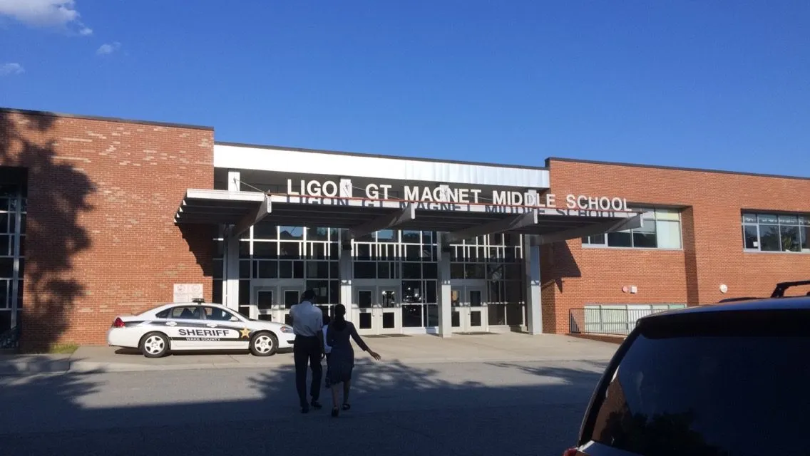 John W. Ligon Middle School rotated